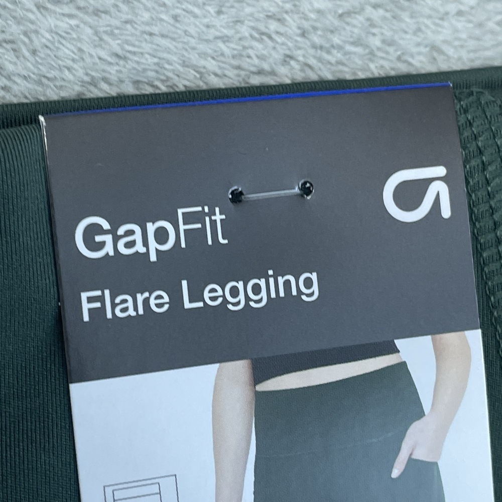 GapFit Women's L Flare Legging Green Polyester Blend e0623 - Picture 6 of 7